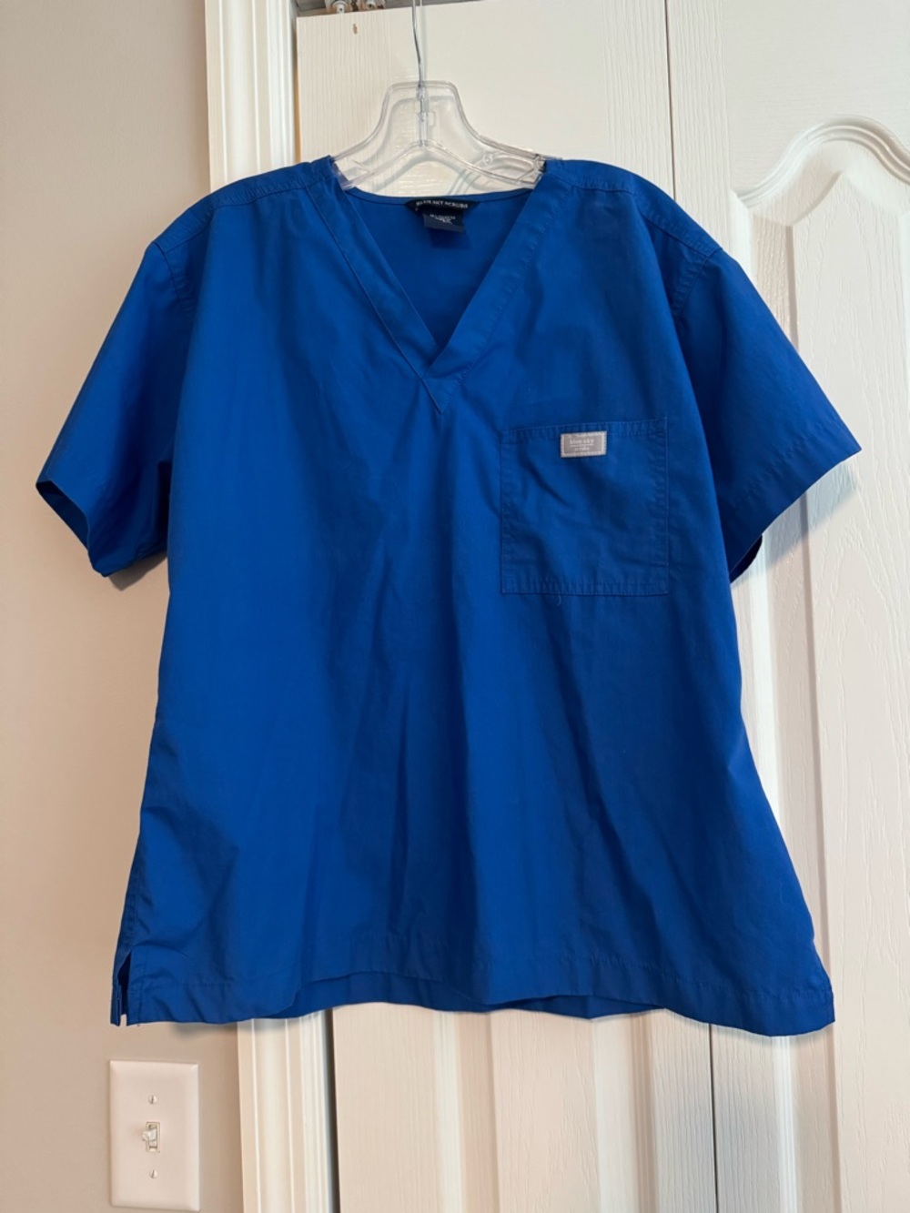 Blue Sky Men's V-Neck Scrub Top in Royal Blue